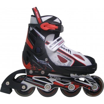 Action Inline ABEC5 Kırmızı  PW-132B-23 Ayarlanabilir Paten (L 39-42)