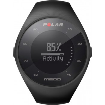 Polar M200 Bilekten Nabız Ölçen GPS'li Koşu Saati Siyah Renk + Kırmızı Kayış HEDİYE