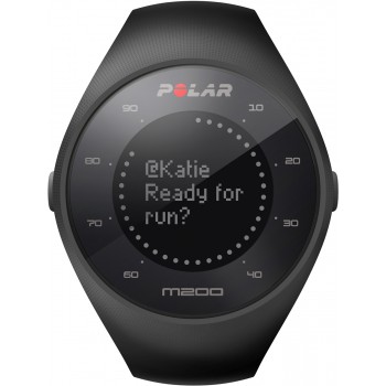 Polar M200 Bilekten Nabız Ölçen GPS'li Koşu Saati Siyah Renk + Kırmızı Kayış HEDİYE
