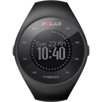 Polar M200 Bilekten Nabız Ölçen GPS'li Koşu Saati Siyah Renk + Kırmızı Kayış HEDİYE