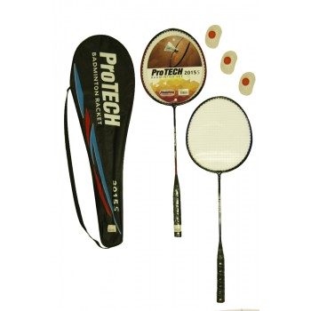 Protech 2015S Badminton Seti - 2 Raket + 3 Badminton Topu + Taşıma Çantası