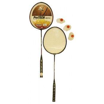 Protech 2015S Badminton Seti - 2 Raket + 3 Badminton Topu + Taşıma Çantası