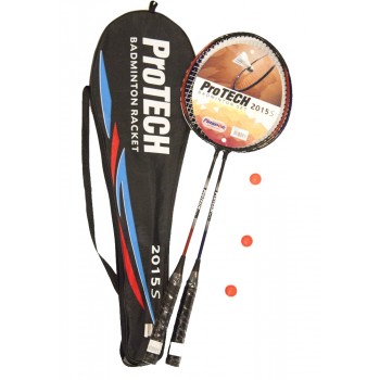 Protech 2015S Badminton Seti - 2 Raket + 3 Badminton Topu + Taşıma Çantası