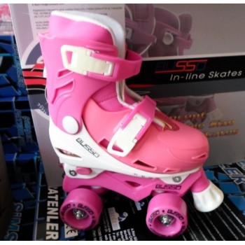 BUSSO 4 TEKERLEKLİ PATEN 31-34 PEMBE